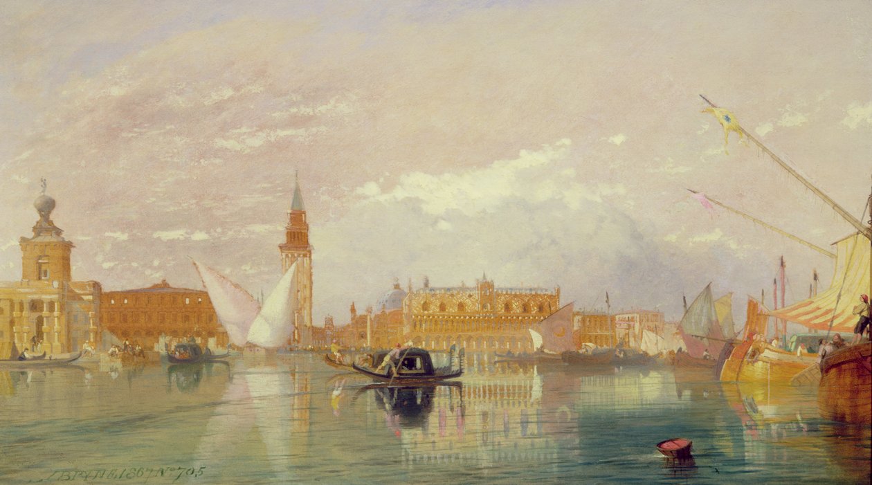 Pohled na Benátky, 1867 od James Baker Pyne