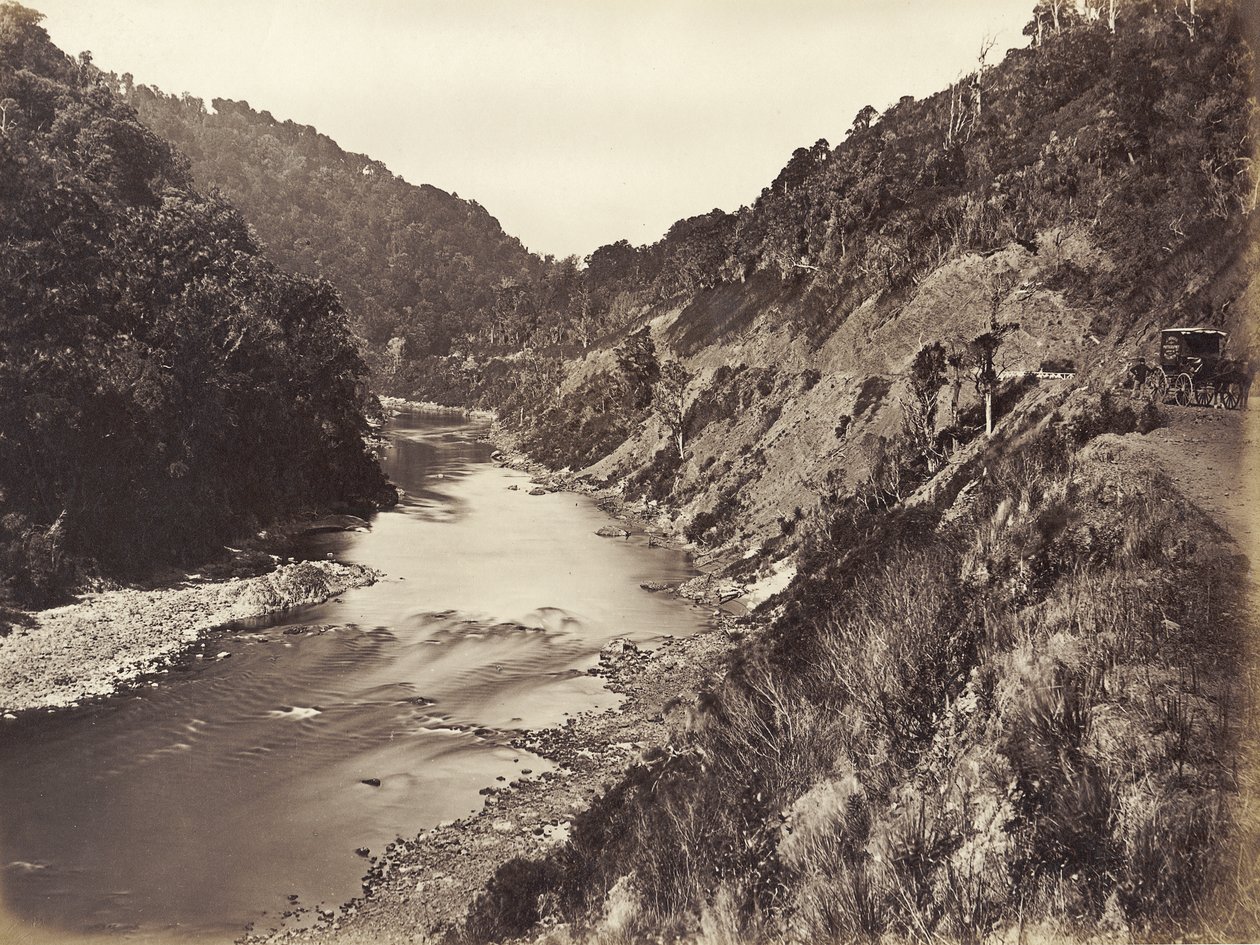 Manawatu Gorge 1 Mile From Bridge, 1878 (tisk alba) od James Bragge