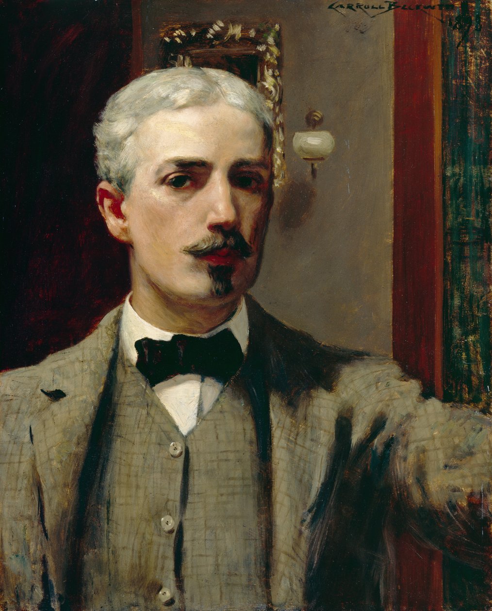 Autoportrét, 1898 (olej na dřevěné desce) od James Carroll Beckwith