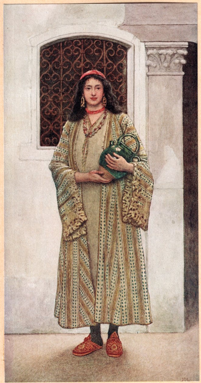 Jessica, ilustrace z „Kupce benátského“, kolem roku 1910 od James Dromgole Linton