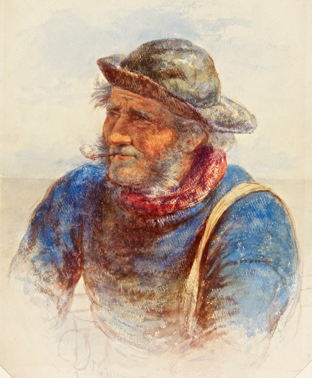 Studie o rybáři, 1870 od James Drummond