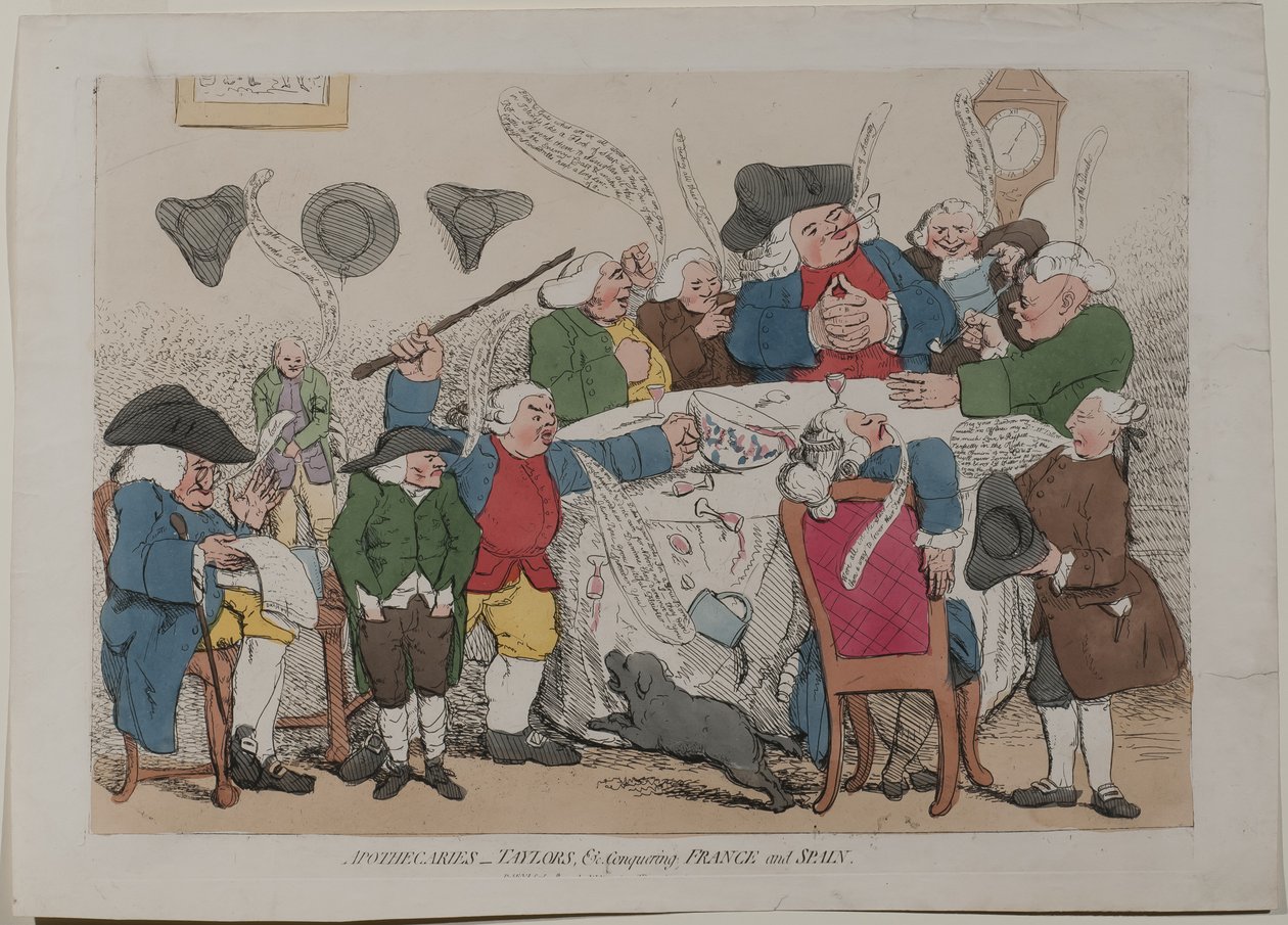 Lékárníci Taylorové dobývají Francii a Španělsko od James Gillray
