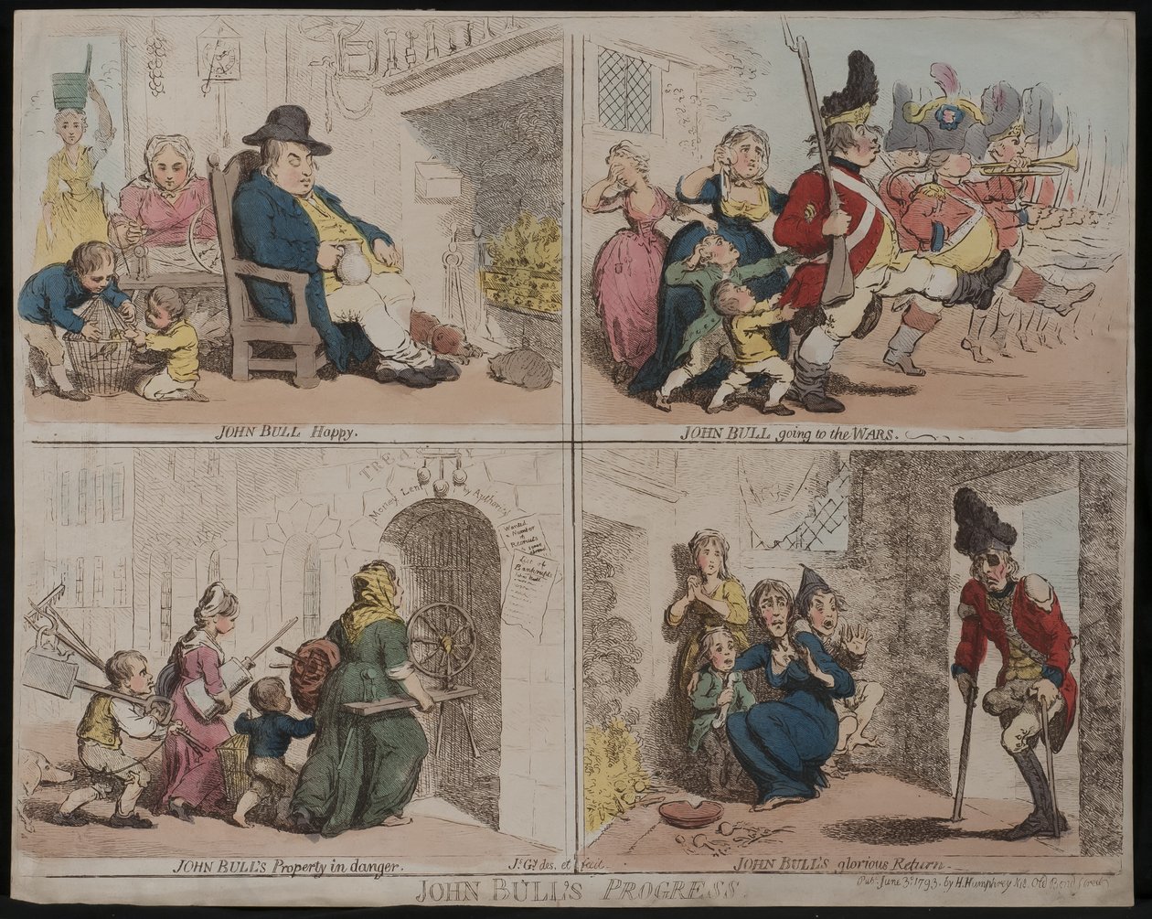 John Bulls Progress, 1793 od James Gillray