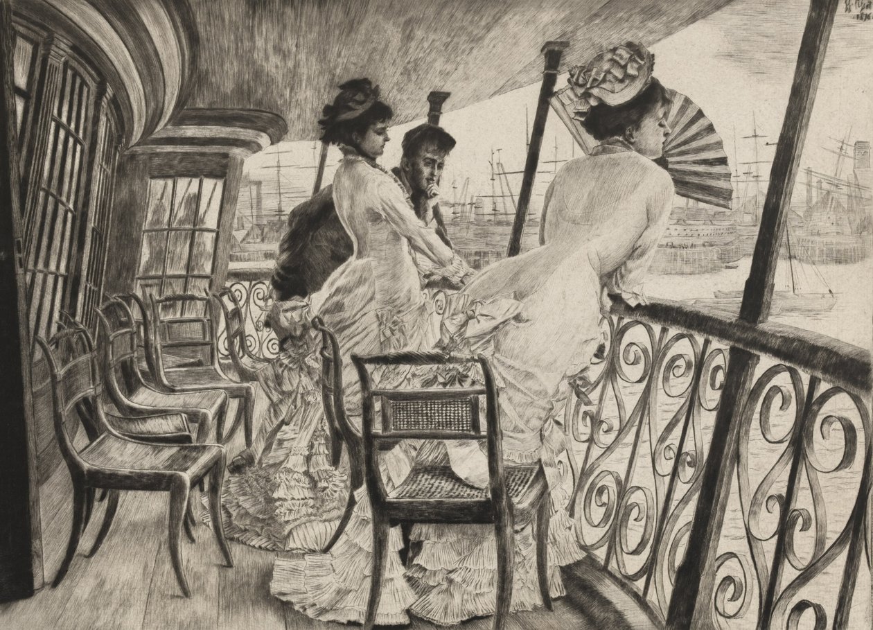Galerie H.M.S. Kalkata (Suvenýr míče na palubě) od James Jacques Joseph Tissot