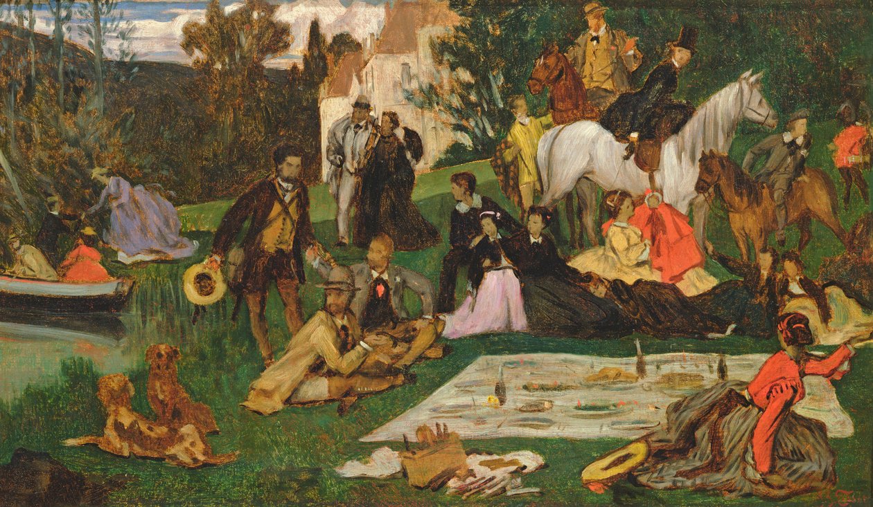 Piknik, cca 1865-68 od James Jacques Joseph Tissot