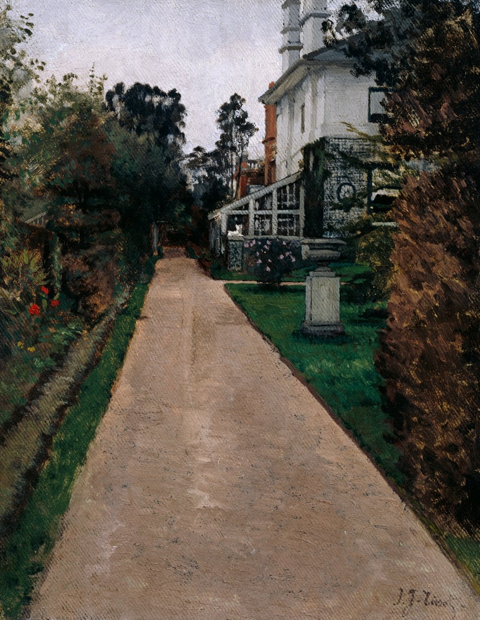 Pohled na zahradu u domu 17 Grove End Road, 1874-82 od James Jacques Joseph Tissot