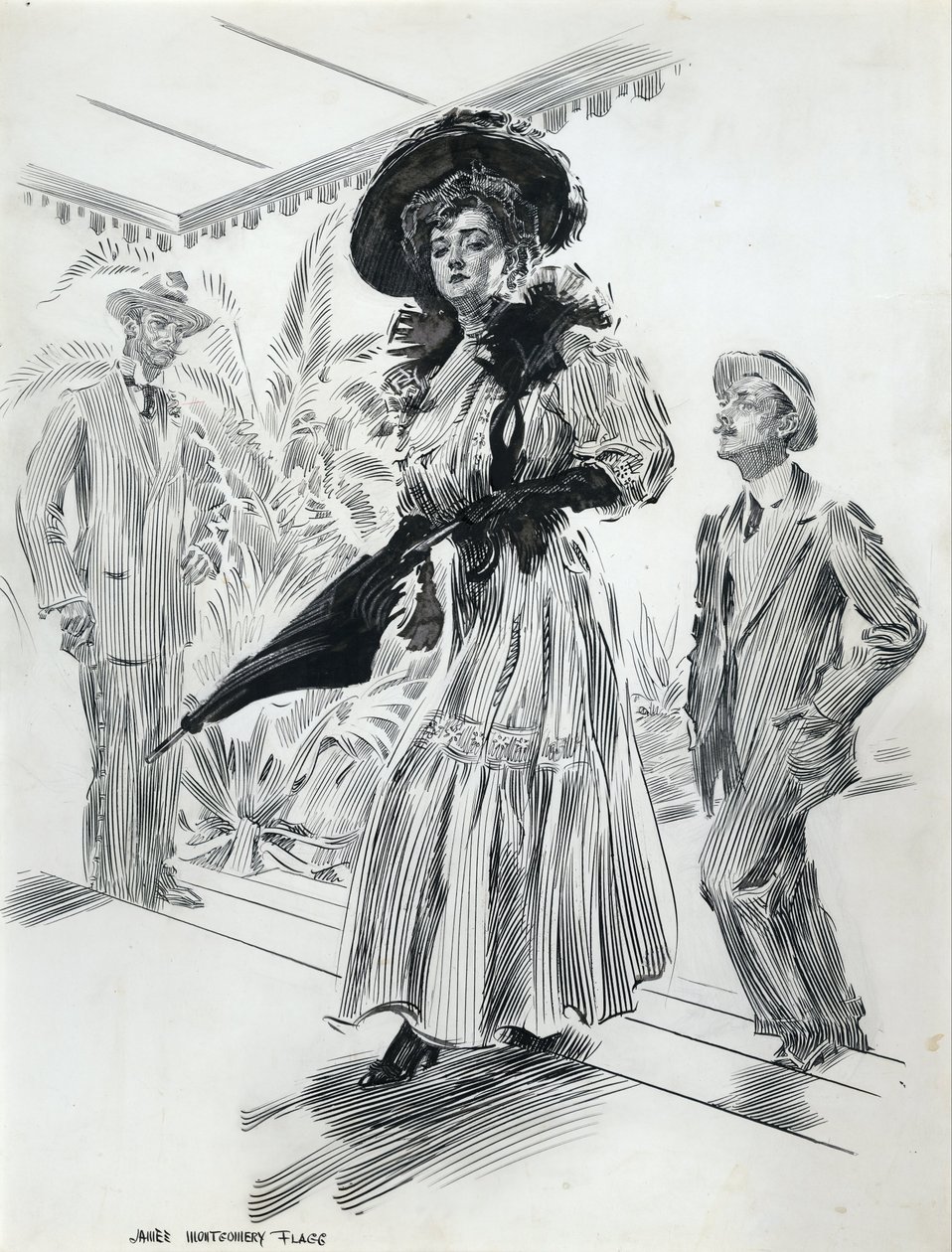 Plavila se majestátně za bídou, následovala Meeklyho Septimem od James Montgomery Flagg