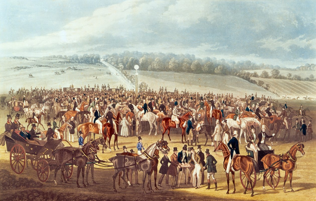 The Betting Post, Epsom, 1830 od James Pollard