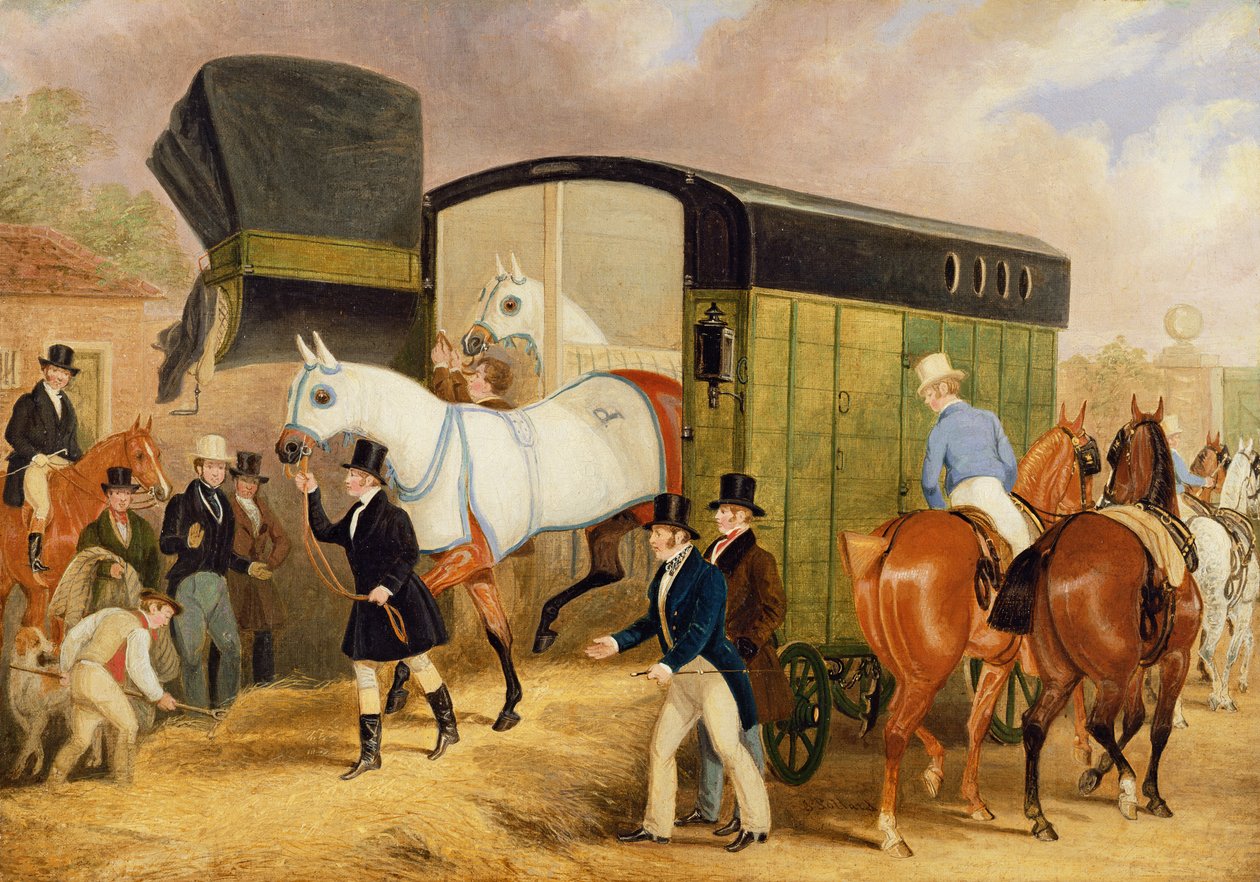 Derby Pets: Příjezd, 1842 od James Pollard