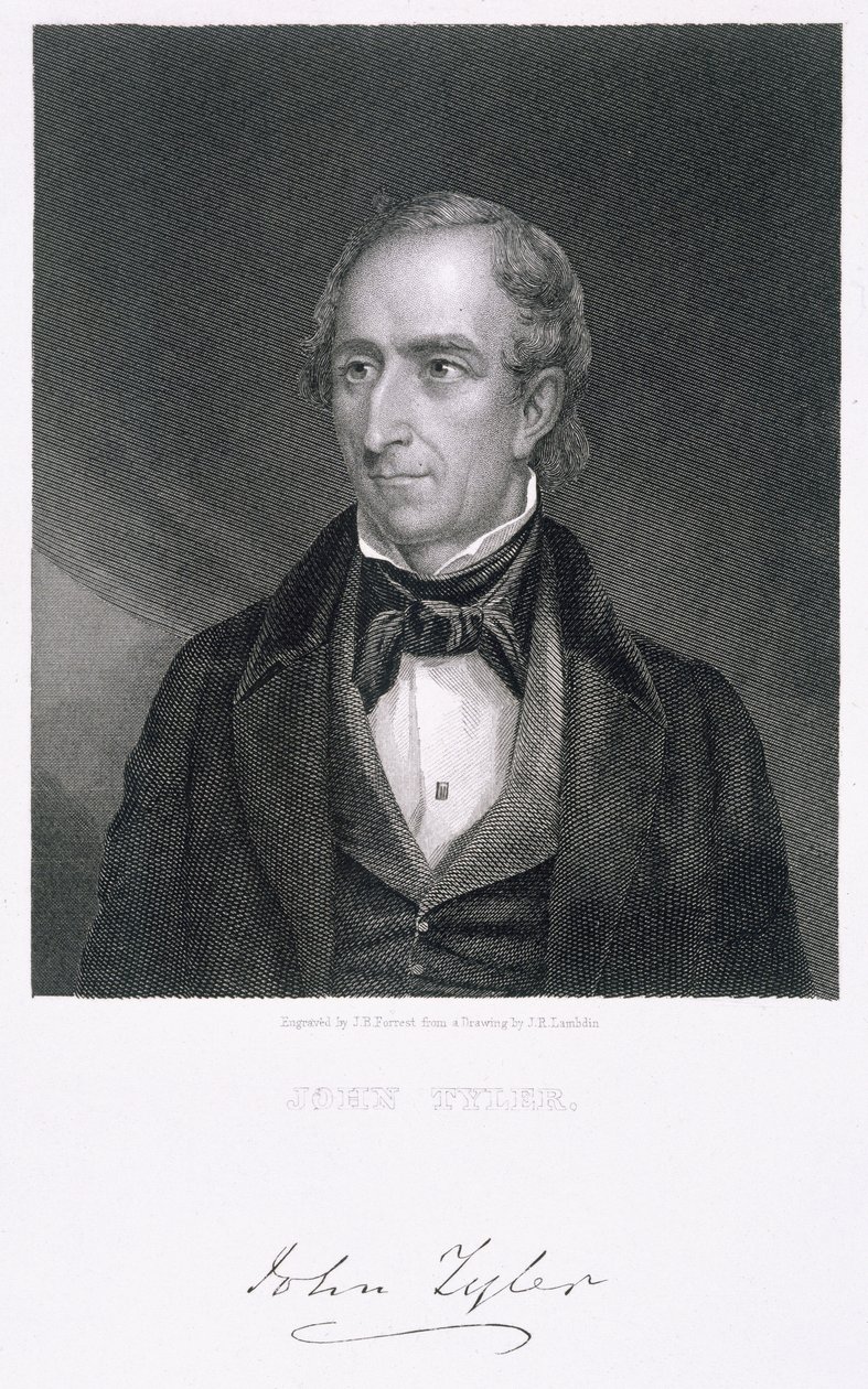 John Tyler, vyryl John B. Forrest (1814-70) od James Reid Lambdin