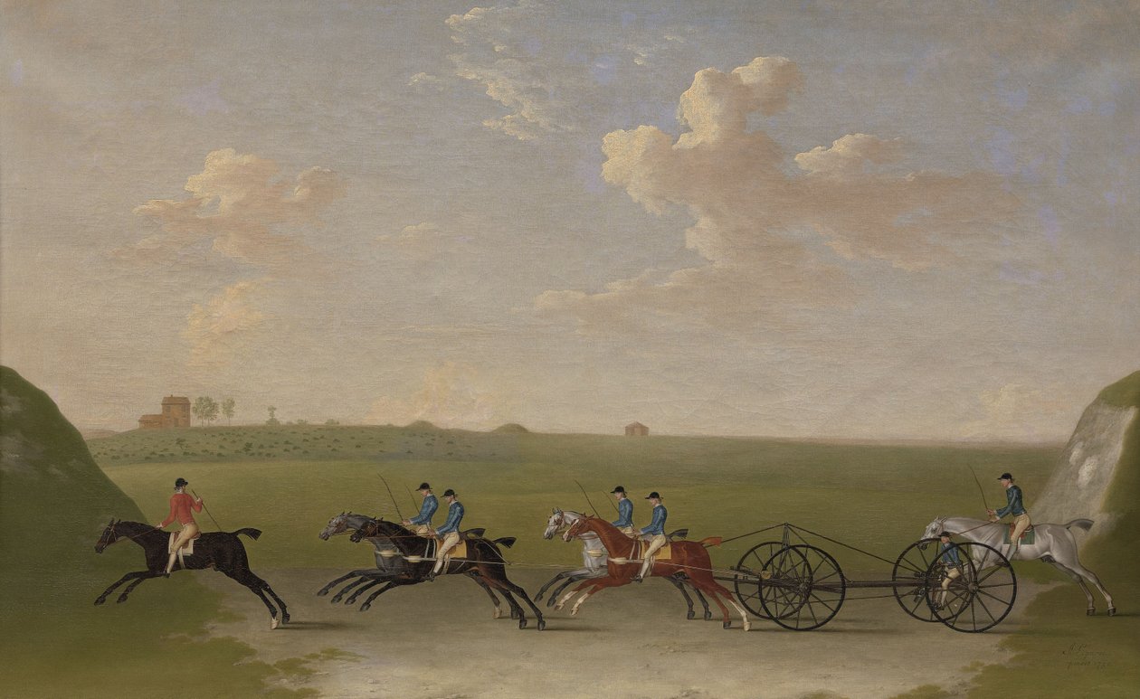 Chaise Match běží na Newmarket Heath ve středu 29. srpna 1750 od James Seymour