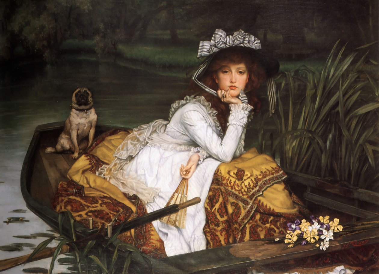 Mladá dáma na lodi od James Jacques Joseph Tissot