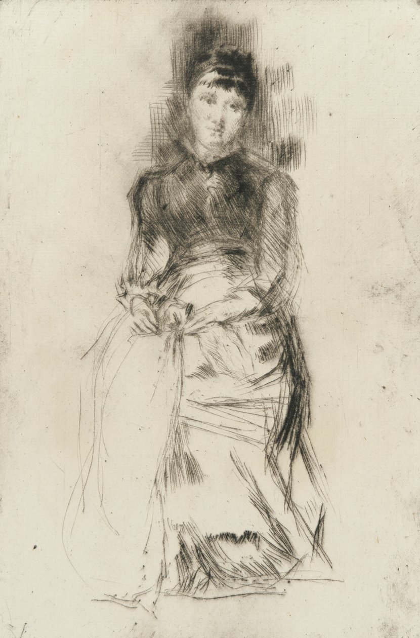 Agnes, kolem 1873-75 (drypont na papíře) od James Abbott McNeill Whistler