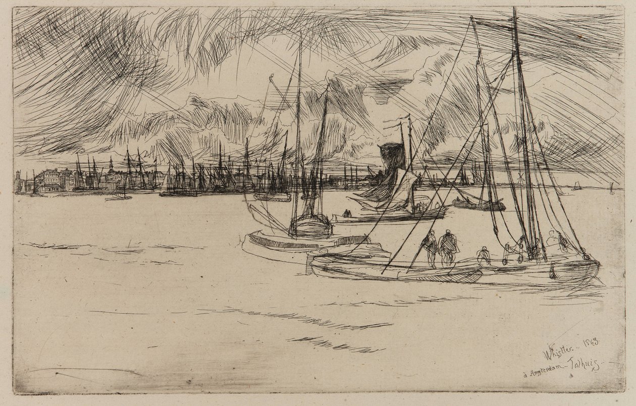Amsterdam, z Tolhuis, 1863. od James Abbott McNeill Whistler