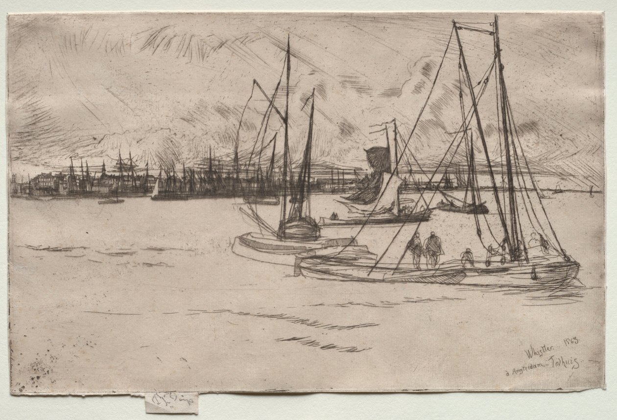 Amsterdam z Tolhuis, 1863. od James Abbott McNeill Whistler