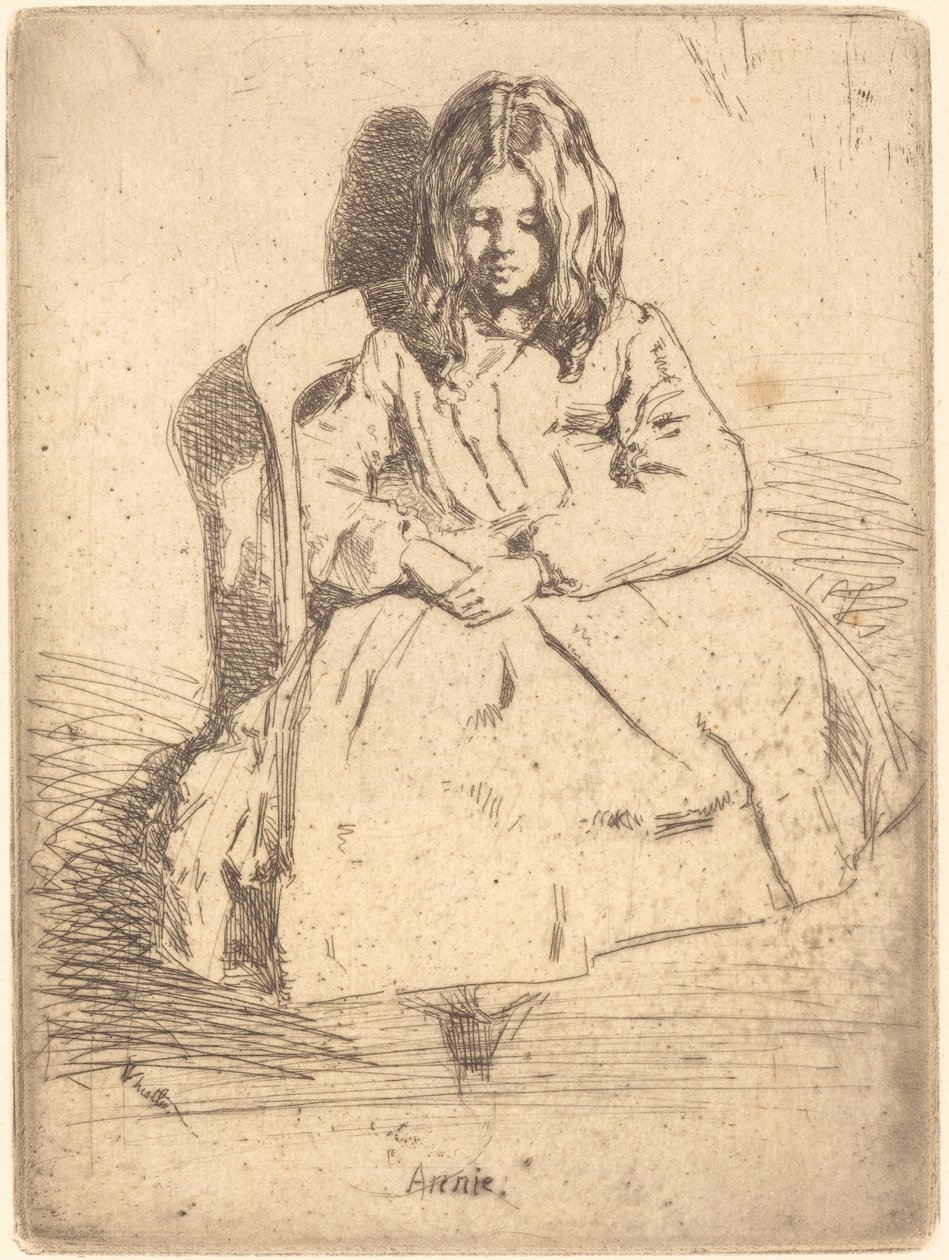 Annie Sedící, 1858. od James Abbott McNeill Whistler