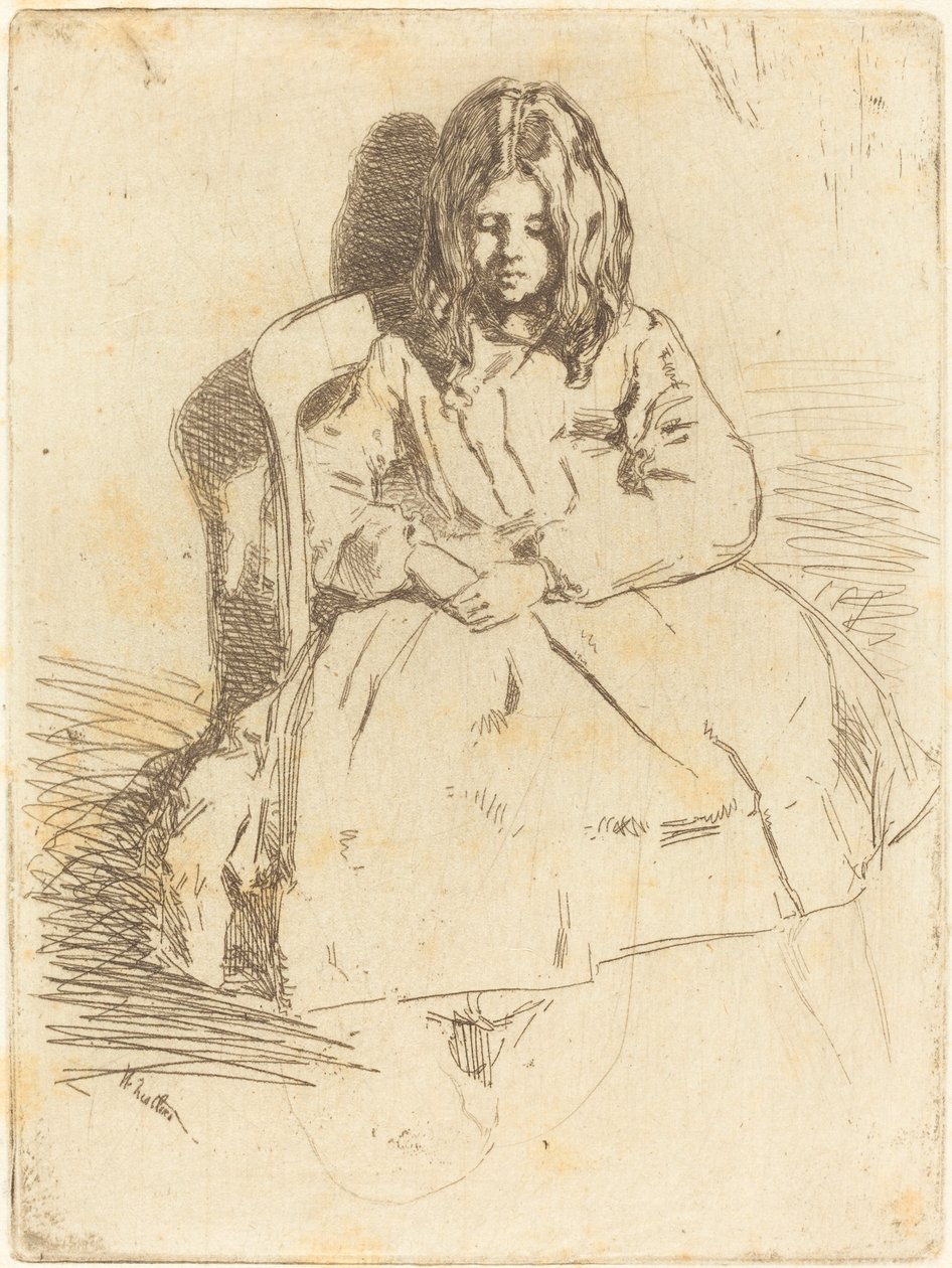 Annie Sedící, 1858. od James Abbott McNeill Whistler