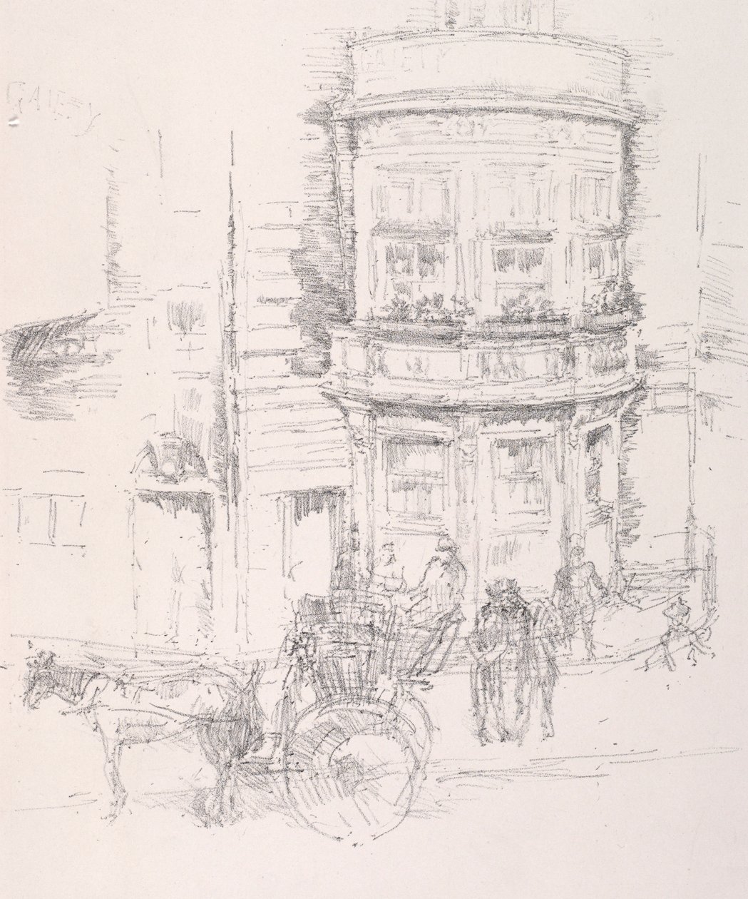 Zadní strana divadla Gaiety. od James Abbott McNeill Whistler
