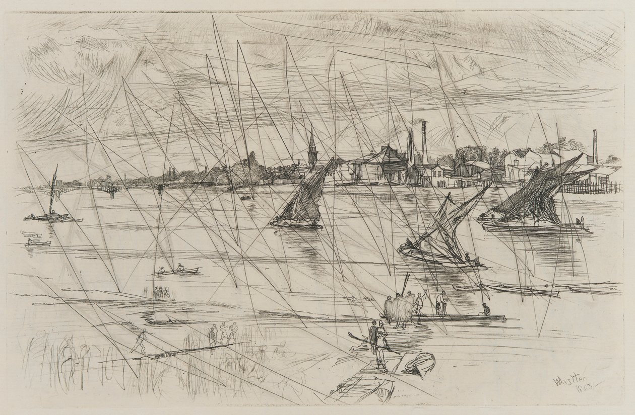 Battersea Reach, 1863. od James Abbott McNeill Whistler