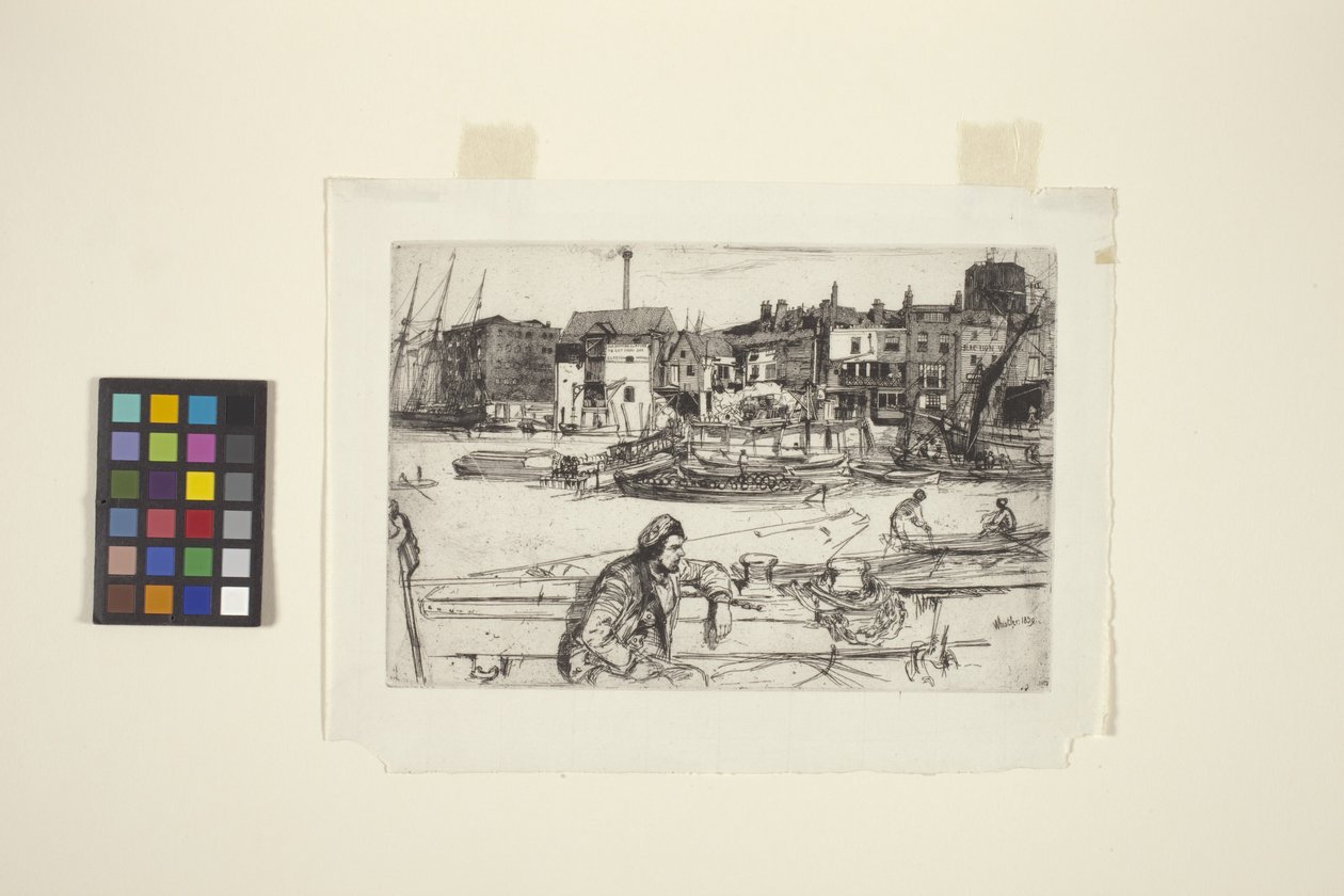 Přístaviště černých lvů (lept) od James Abbott McNeill Whistler