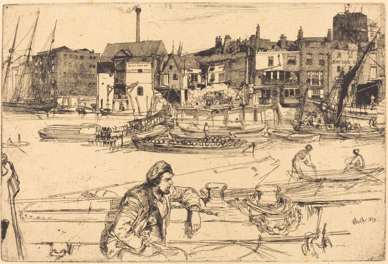 Přístaviště černých lvů, 1859. od James Abbott McNeill Whistler