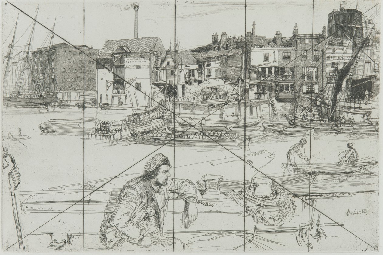 Přístaviště černých lvů, 1859. od James Abbott McNeill Whistler