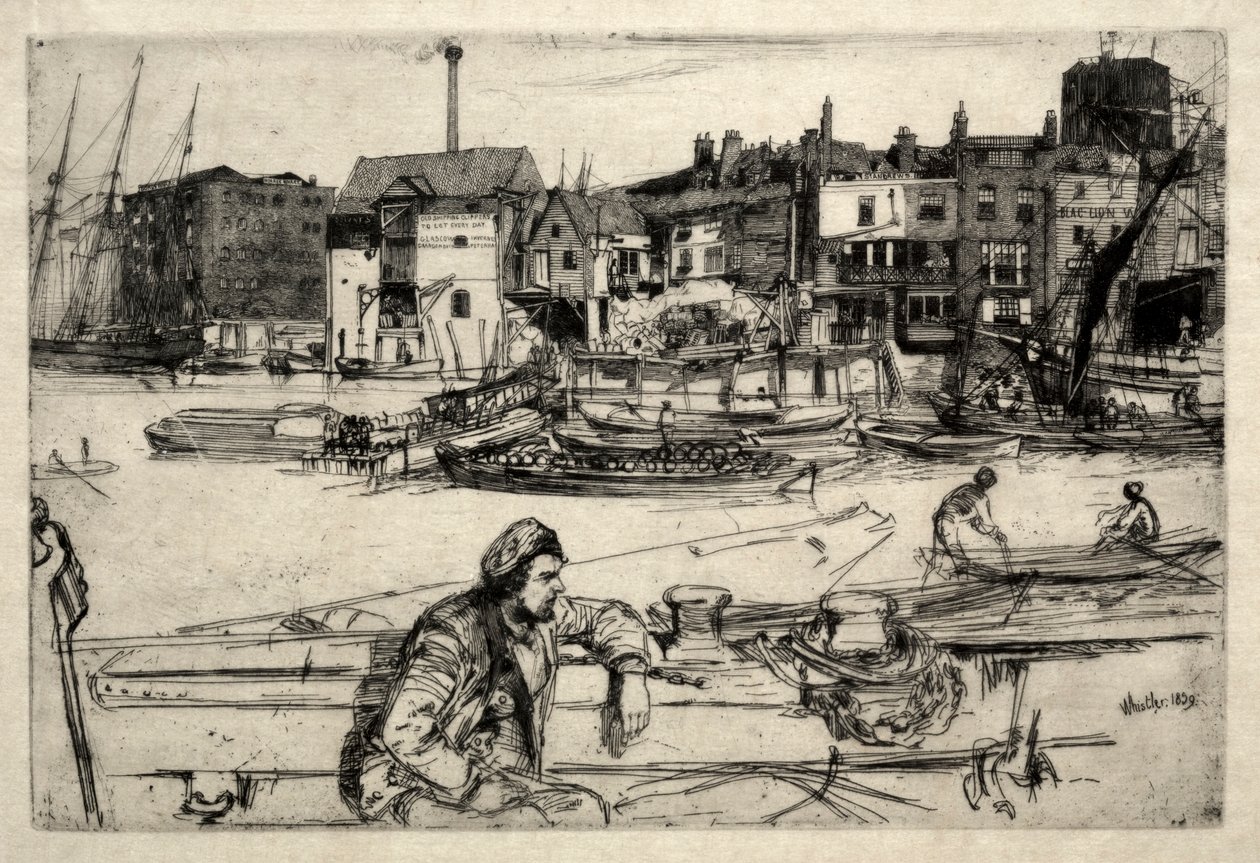 Přístaviště černých lvů, 1859. od James Abbott McNeill Whistler