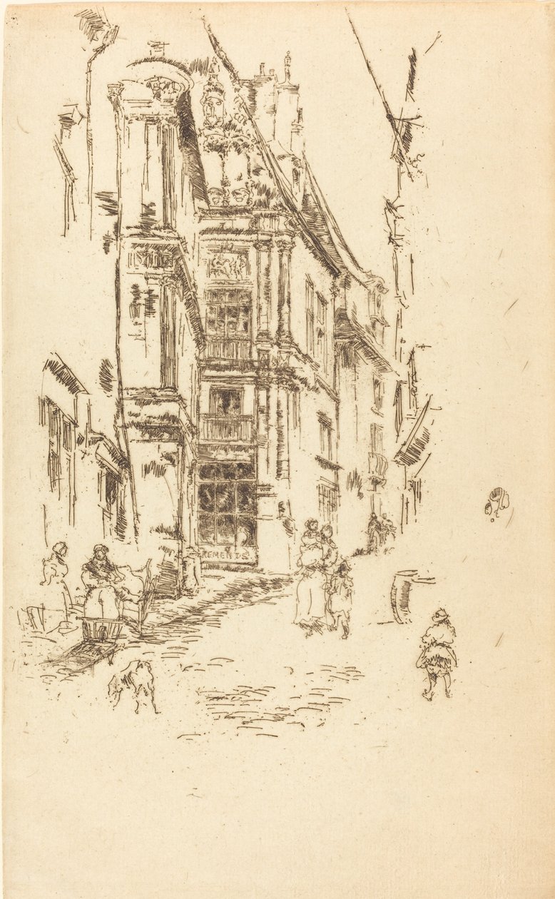 Kancléřství, Loches, 1888. od James Abbott McNeill Whistler