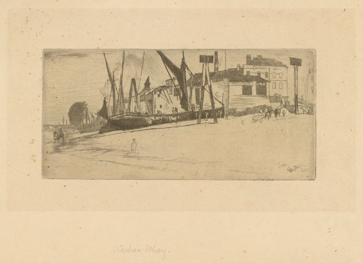 Chelsea Wharf, 1863. od James Abbott McNeill Whistler