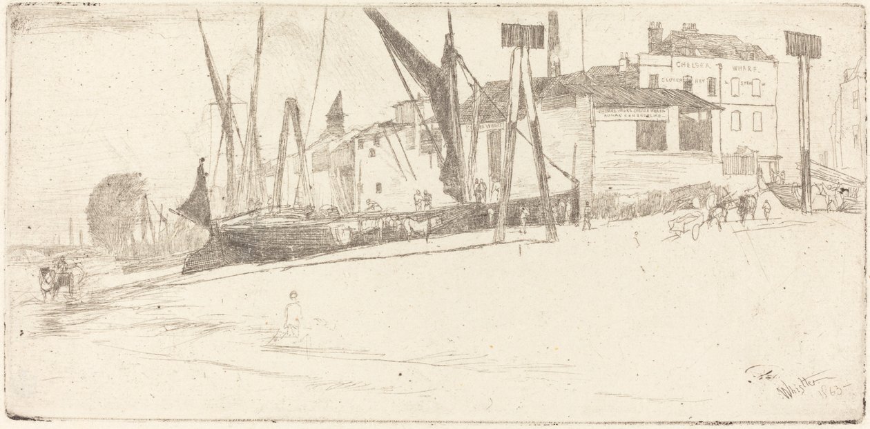 Chelsea Wharf, 1863. od James Abbott McNeill Whistler