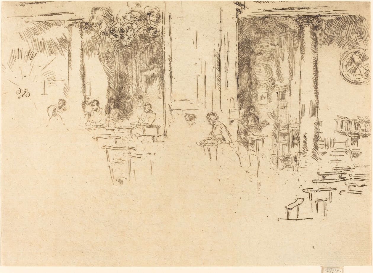Kostel, Brusel, 1887. od James Abbott McNeill Whistler