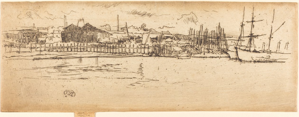 Dry-Dock, Southampton, 1887. od James Abbott McNeill Whistler