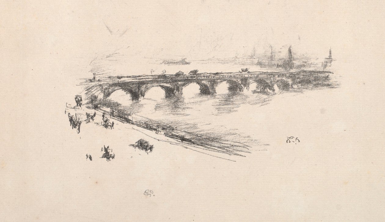 Večer, Malý most Waterloo, 1896. od James Abbott McNeill Whistler