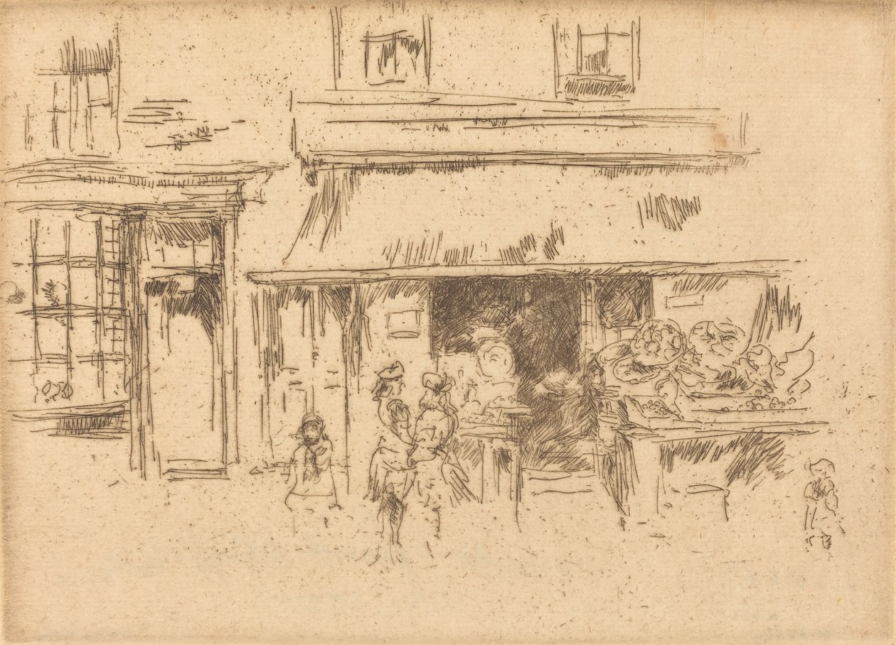 Exeter Street, c. 18861888. od James Abbott McNeill Whistler