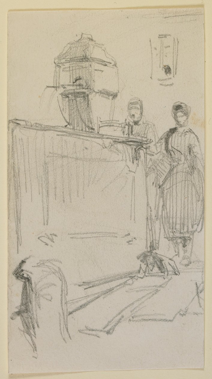 Postavy u fontány, 1858. od James Abbott McNeill Whistler
