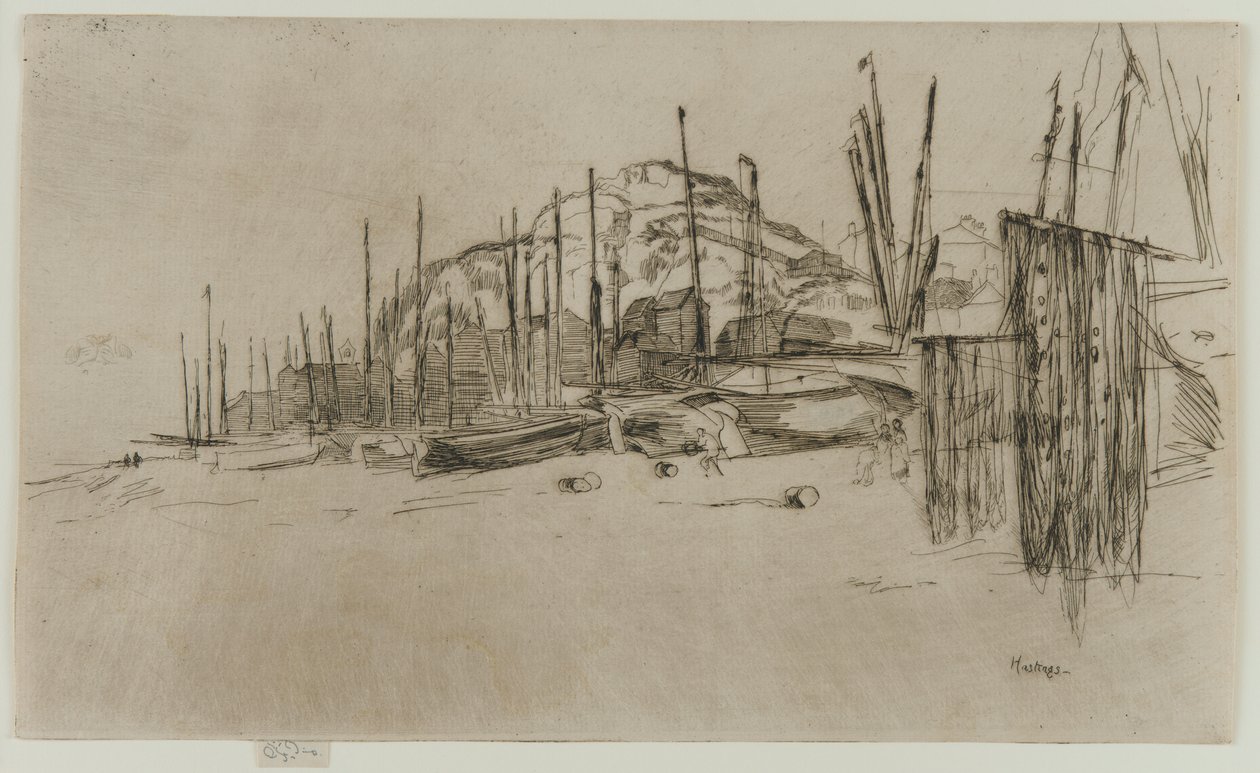 Rybářské lodě, Hastings, 1877. od James Abbott McNeill Whistler