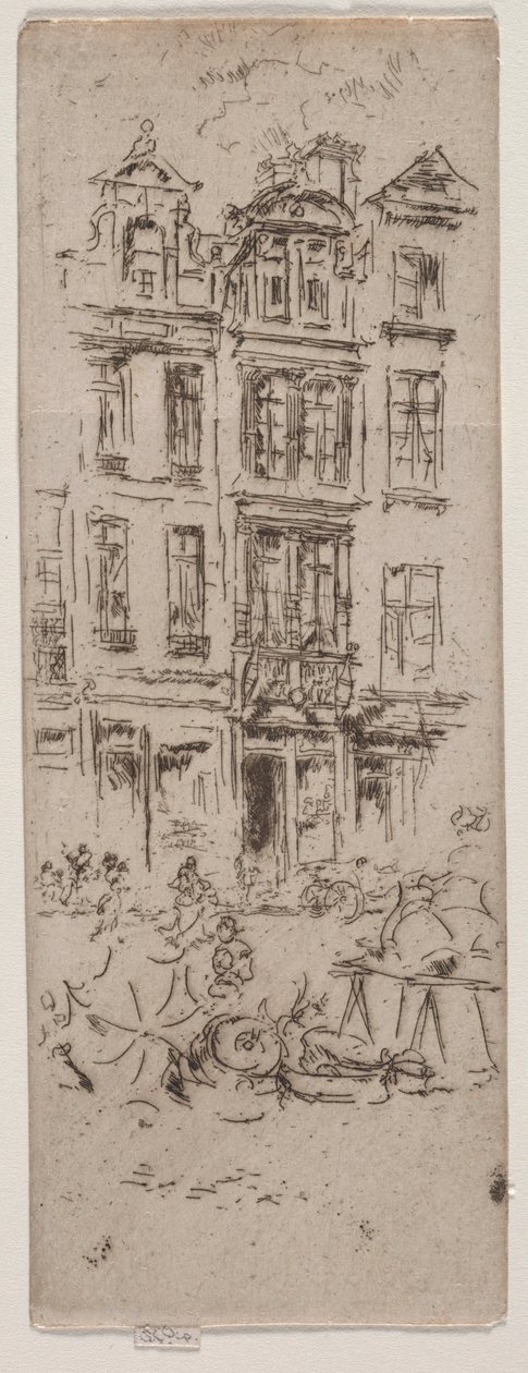 Květinový trh, Brusel. od James Abbott McNeill Whistler