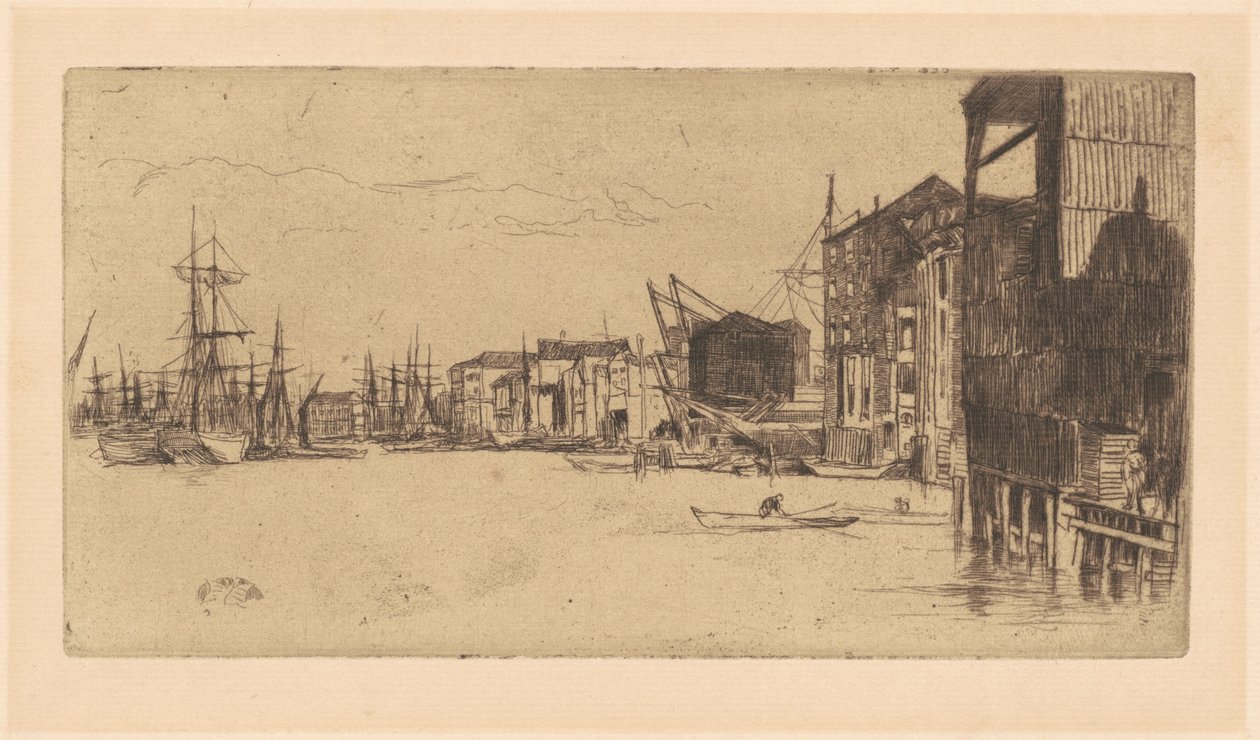 Free Trade Wharf, 1877. od James Abbott McNeill Whistler
