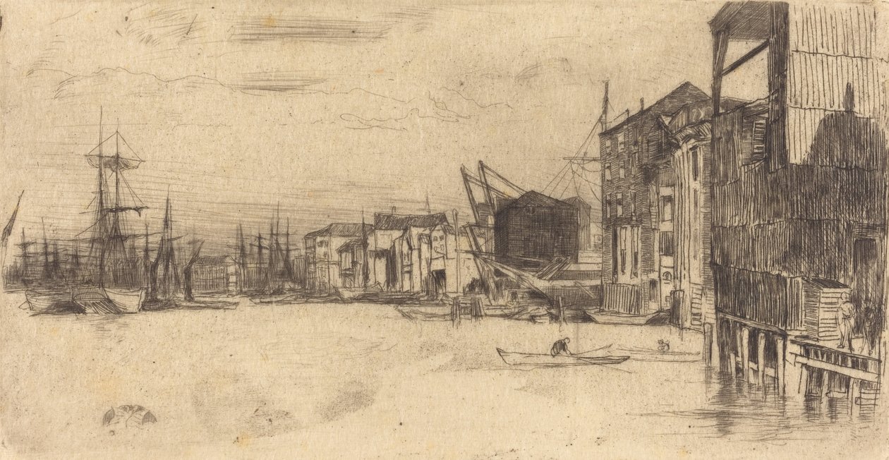 Free Trade Wharf, 1877. od James Abbott McNeill Whistler