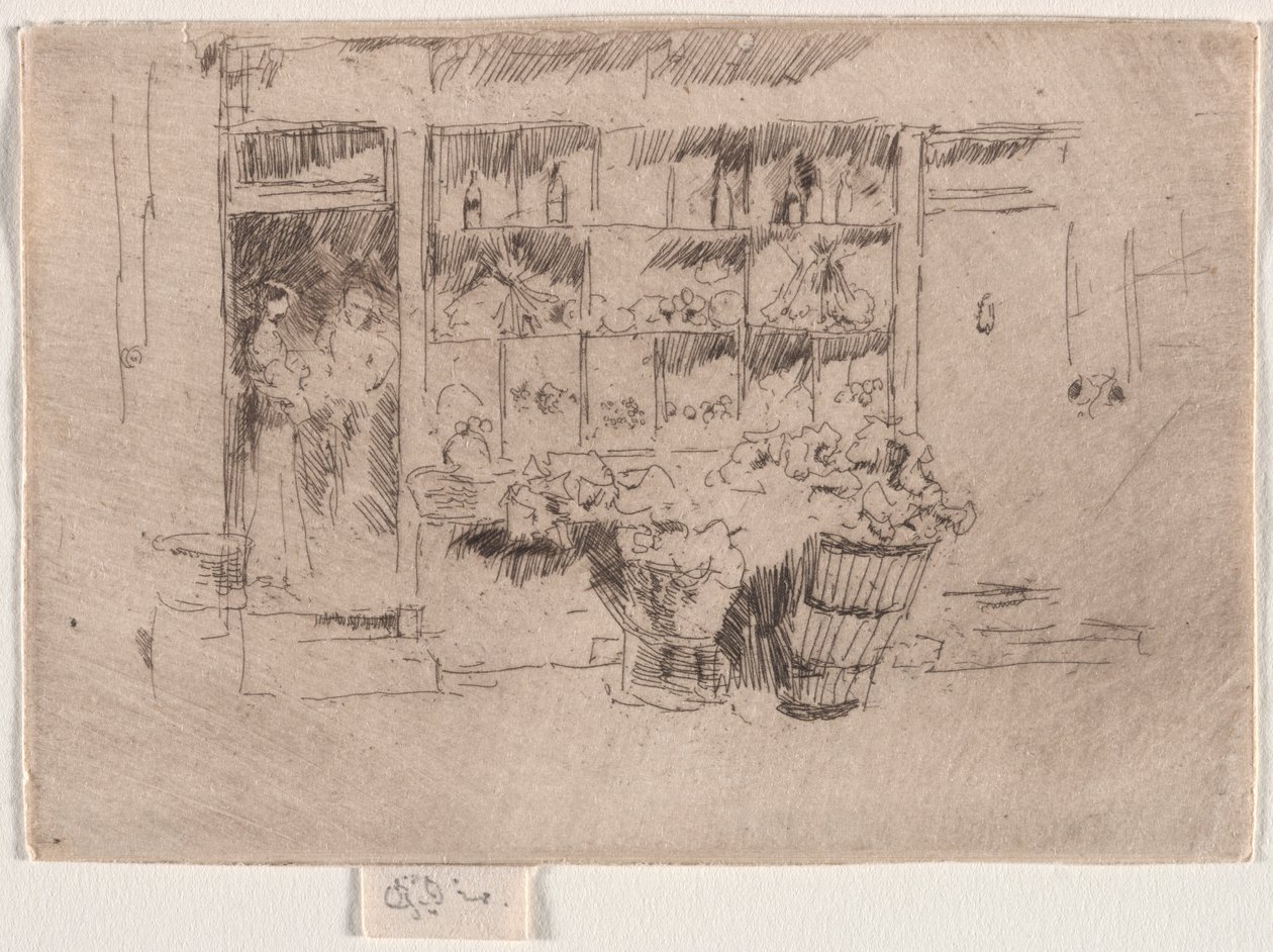 Obchod s ovocem. od James Abbott McNeill Whistler