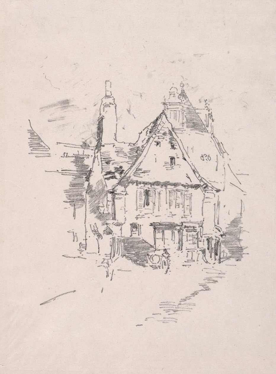 Sedlové střechy, Vitré, 1893. od James Abbott McNeill Whistler