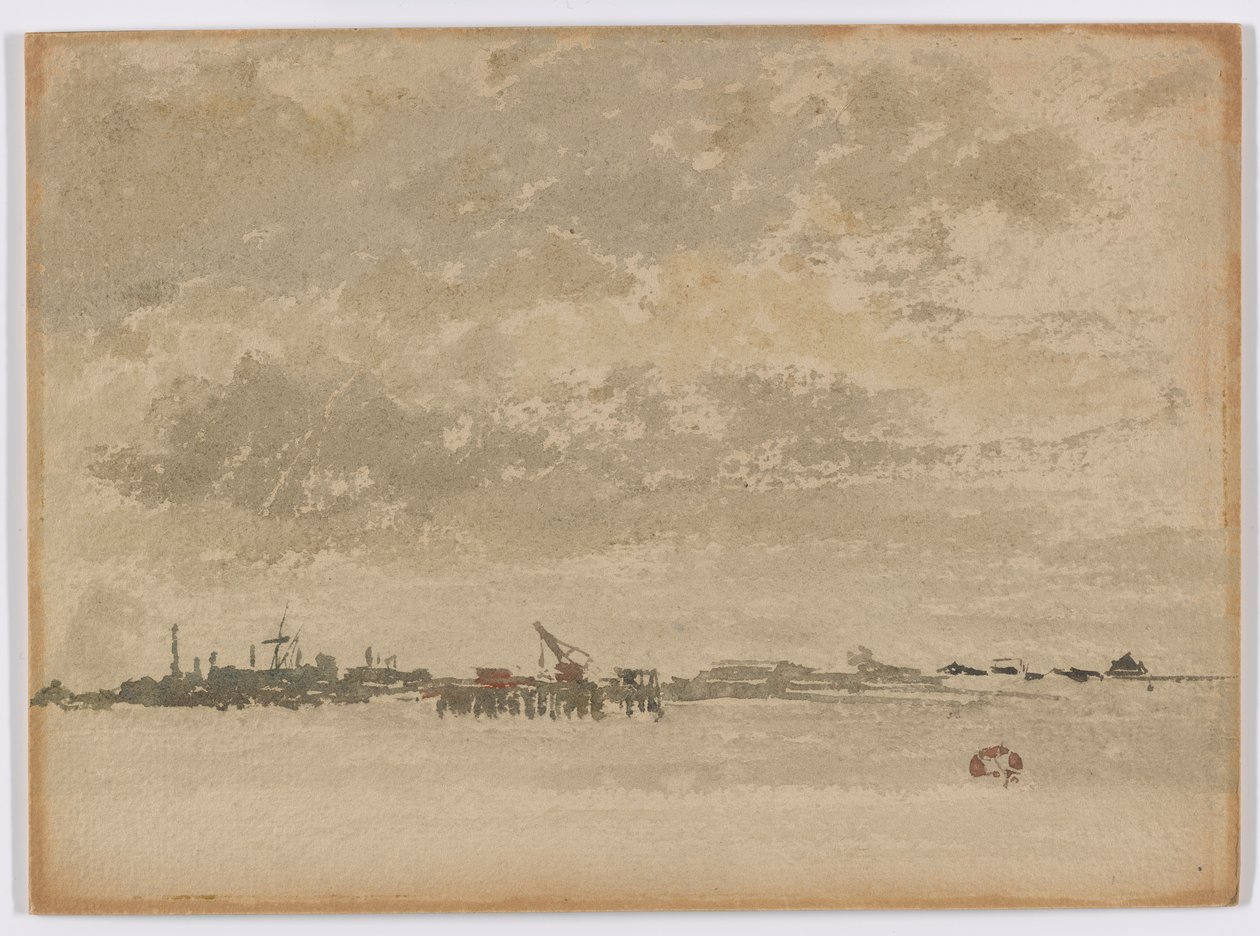 Šedá a stříbrná – Purfleet, 1881-1883. od James Abbott McNeill Whistler