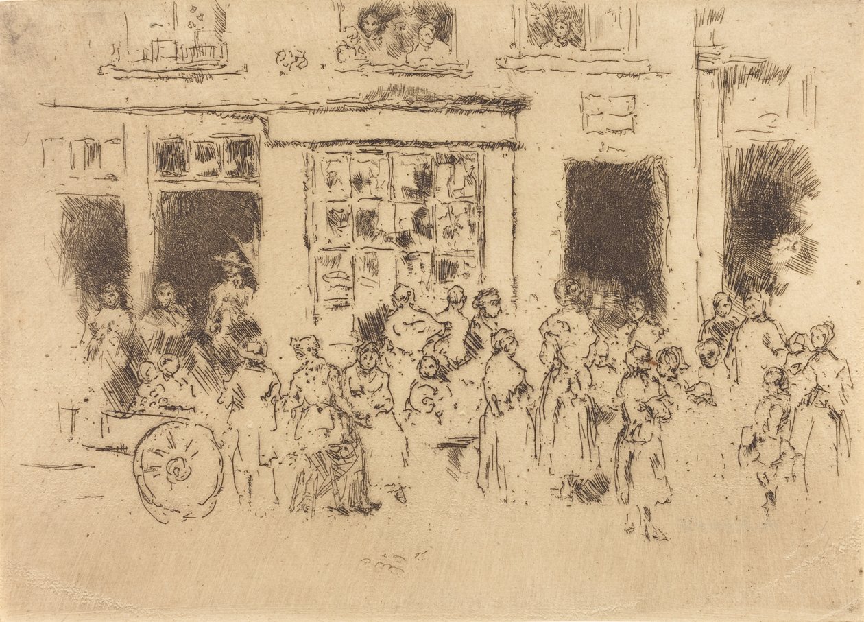 High Street, Brusel, 1887. od James Abbott McNeill Whistler