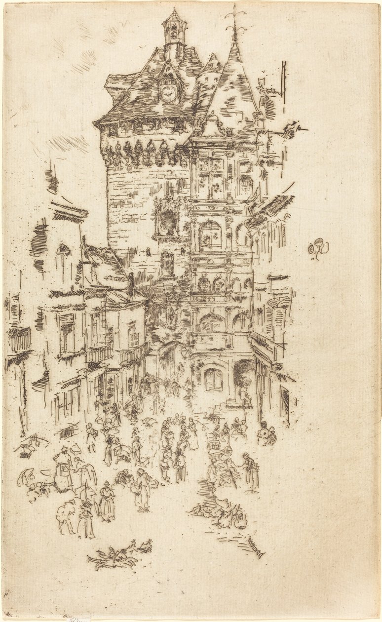 Radnice, Loches, 1888. od James Abbott McNeill Whistler