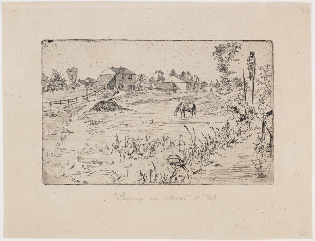 Krajina s koňmi, 1859. od James Abbott McNeill Whistler
