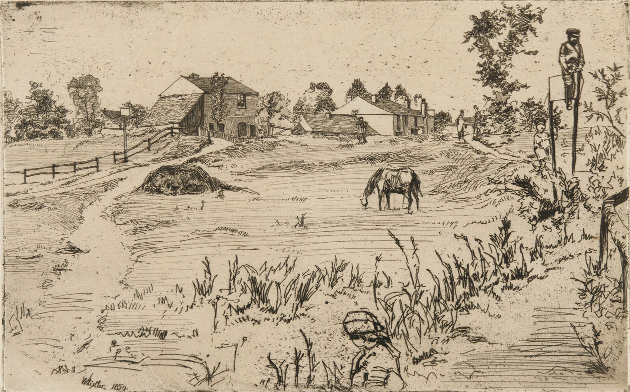 Krajina s koňmi, 1859. od James Abbott McNeill Whistler