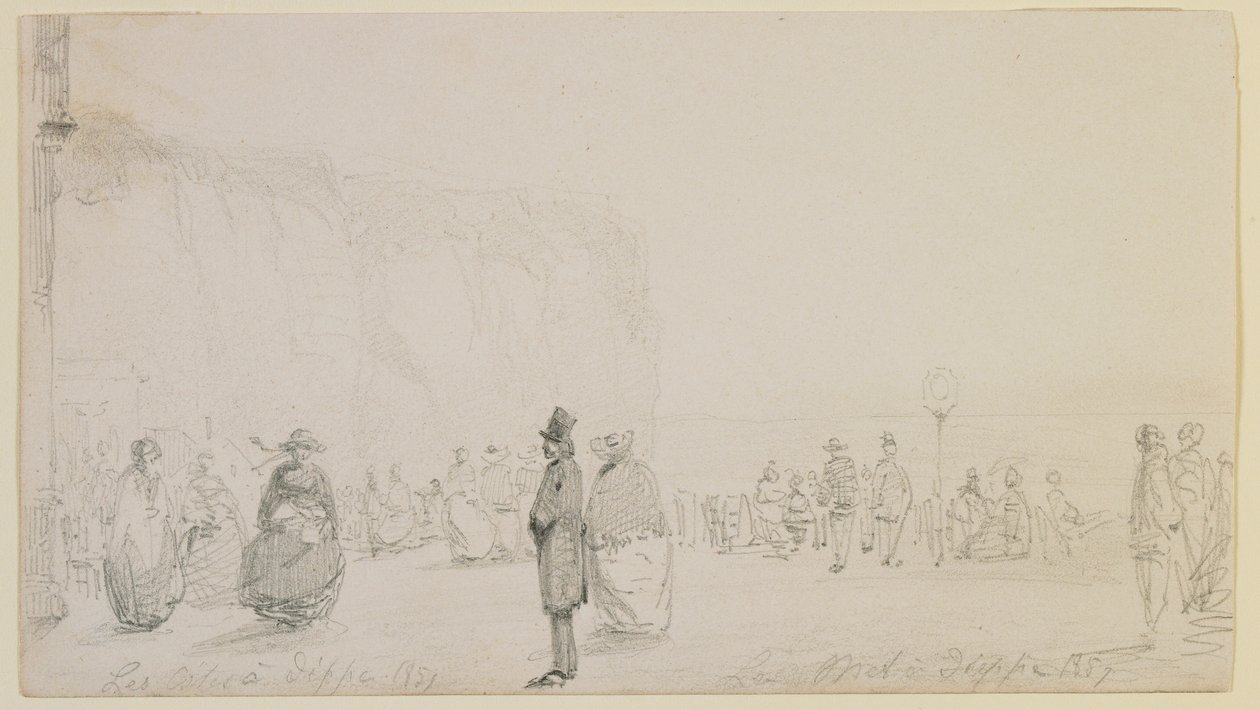 Pobřeží v Dieppe, 1857. od James Abbott McNeill Whistler