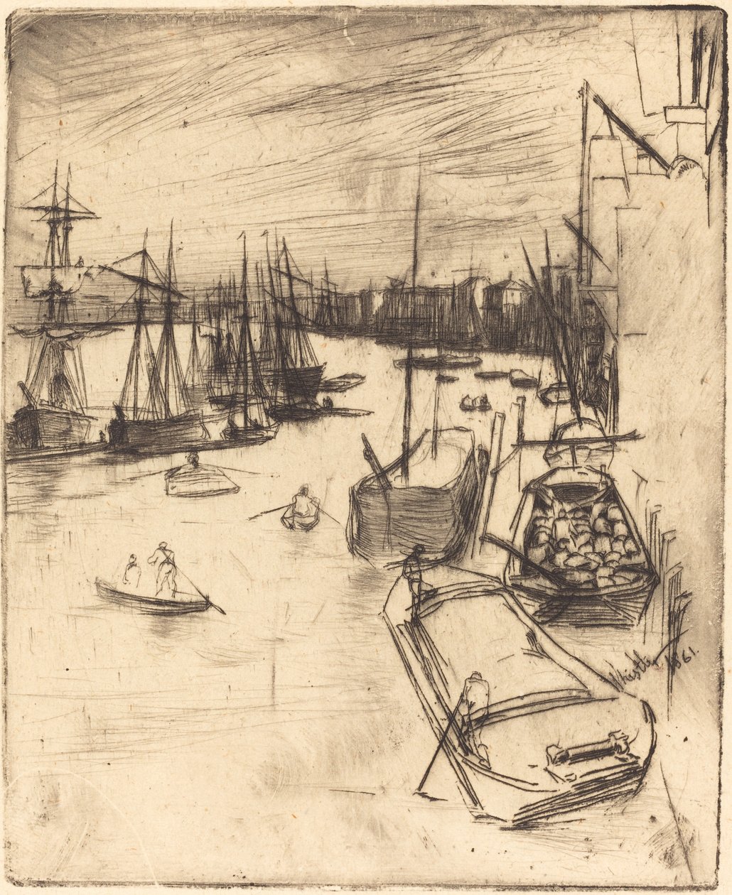 Malý Wapping, 1861. od James Abbott McNeill Whistler