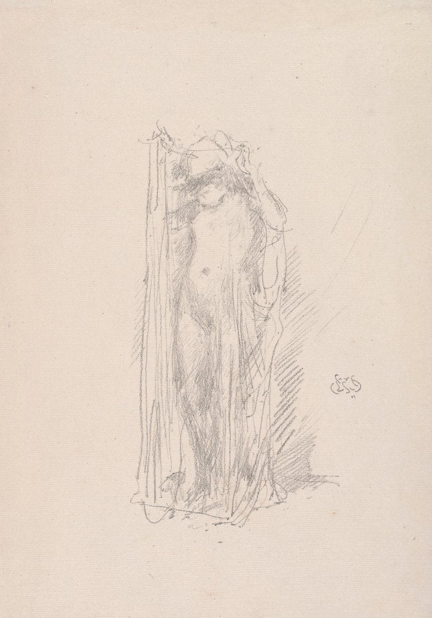 Model Draping, 1890. od James Abbott McNeill Whistler
