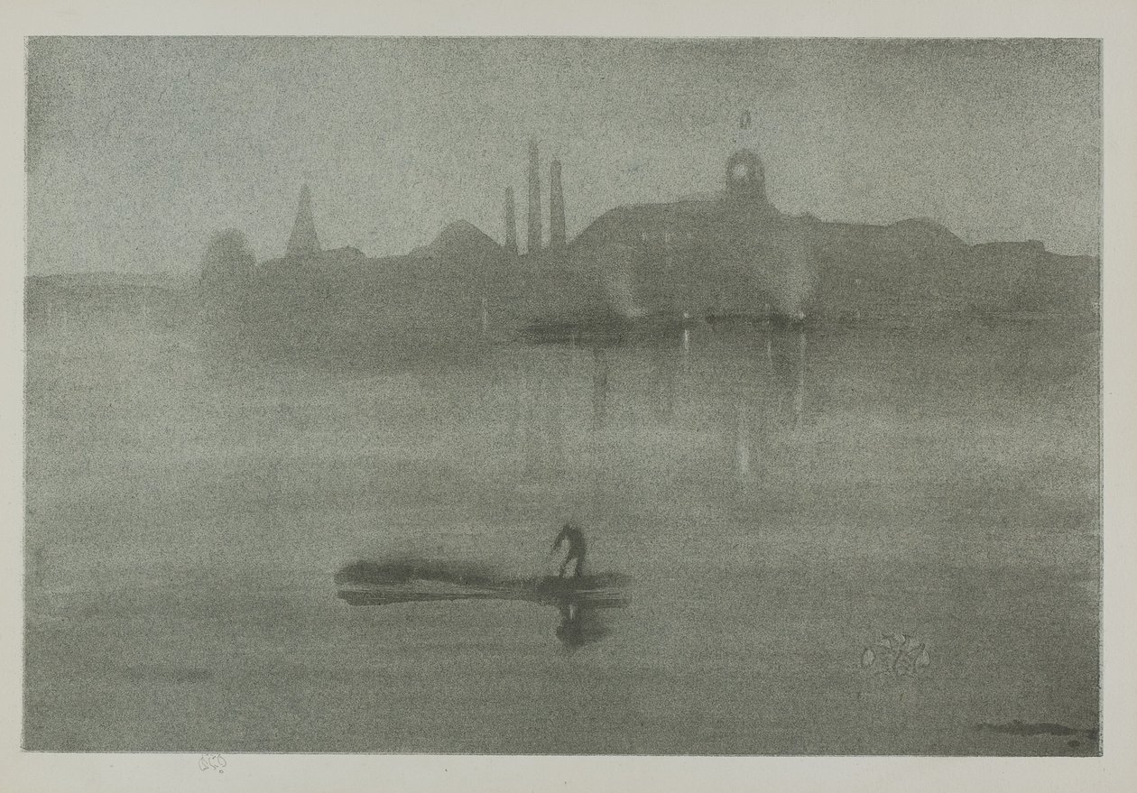 Nokturno, 1878, vydáno 1887 od James Abbott McNeill Whistler